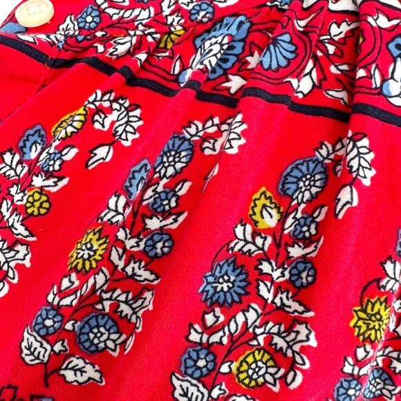 Ann Taylor Loft Paisley Print Sleeveless Dress Red Blue Size Small - Picture 5 of 12